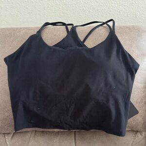 Black Strappy Crop Top